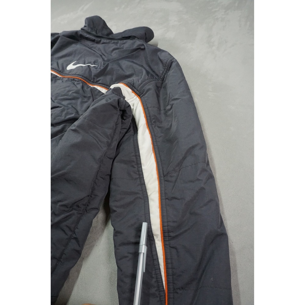 Vintage Nike Y2K 90s Reversible Fleece Lined‎ Jacket Coat Gray Orange Mens Small - Picture 9 of 13